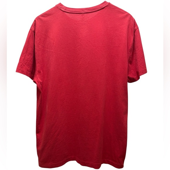 POLO Ralph Lauren Red Short Sleeve Classic Fit T-Shirt with Navy Polo Player - Picture 4 of 9